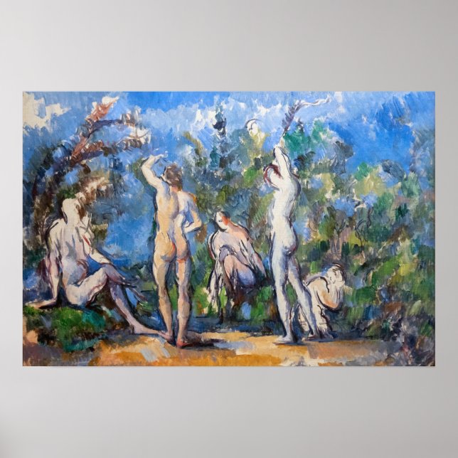 Paul Cezanne - Fünf Badende Poster (Vorne)