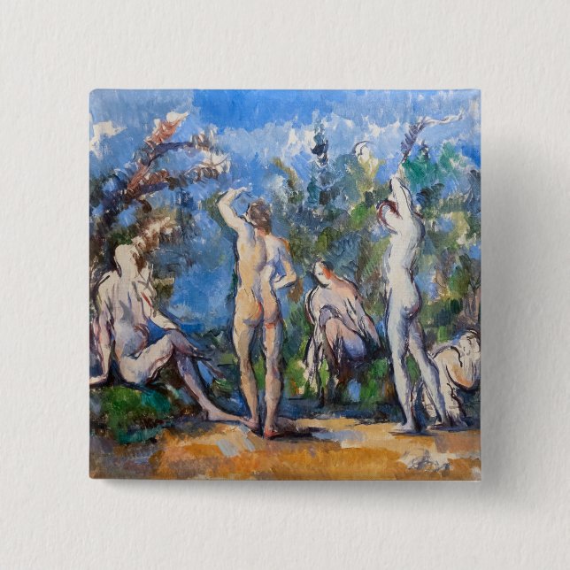 Paul Cezanne - Fünf Bathers Button (Vorderseite)