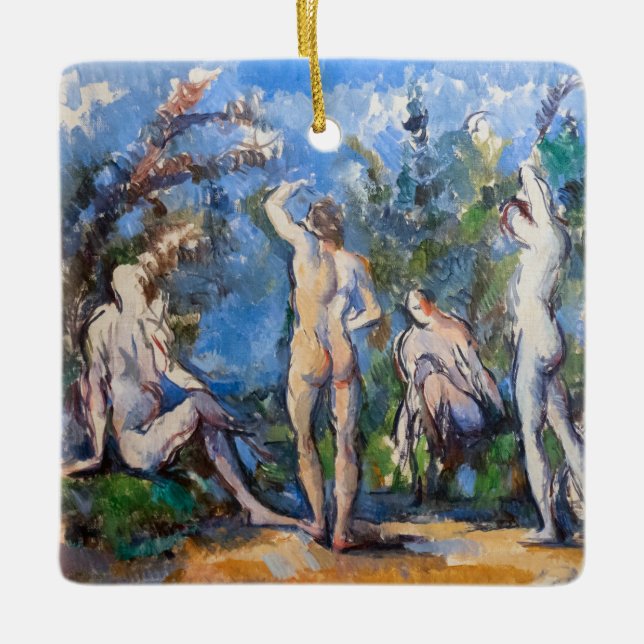 Paul Cezanne - Fünf Bathers Keramikornament (Vorderseite)