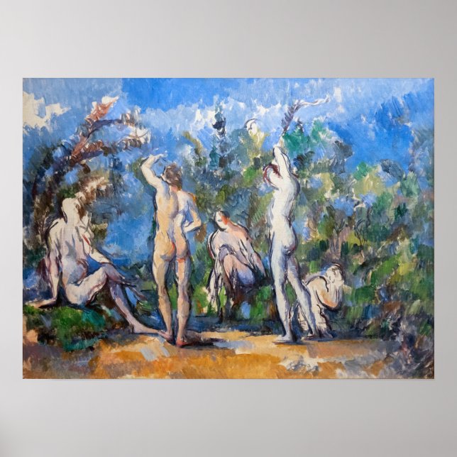 Paul Cezanne - Fünf Bathers Poster (Vorne)