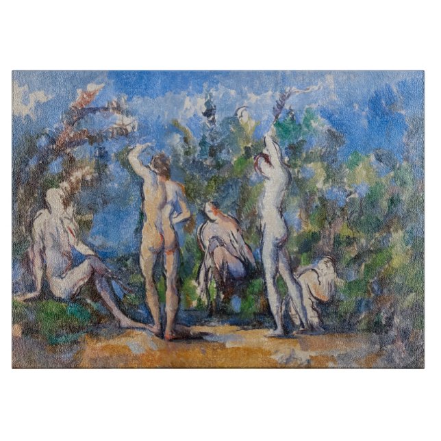 Paul Cezanne - Fünf Bathers Schneidebrett (Vorderseite)