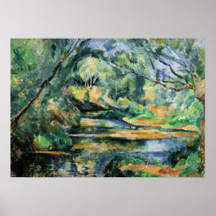 Paul Cezanne Gemälde, Der Bach, Poster