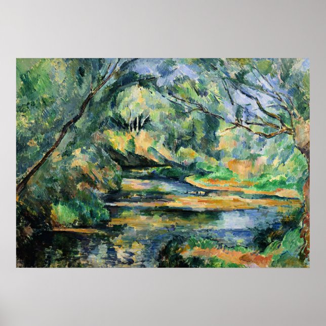 Paul Cezanne Gemälde, Der Bach, Poster (Vorne)