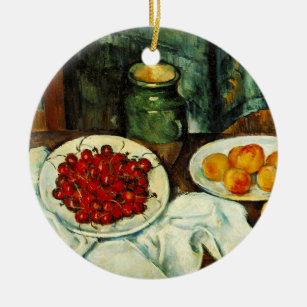 Paul Cezanne, Gemälde, Kirschen, Keramik Ornament