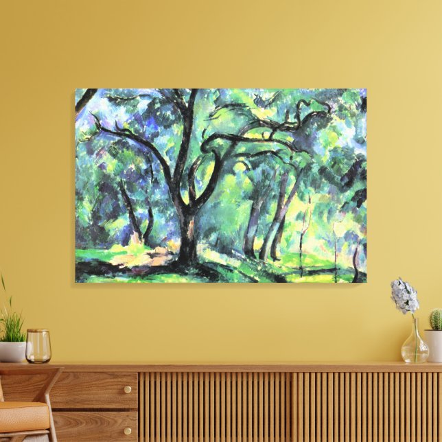 Paul Cezanne Gemälde, Wald, Leinwanddruck (Insitu (Wohnzimmer))