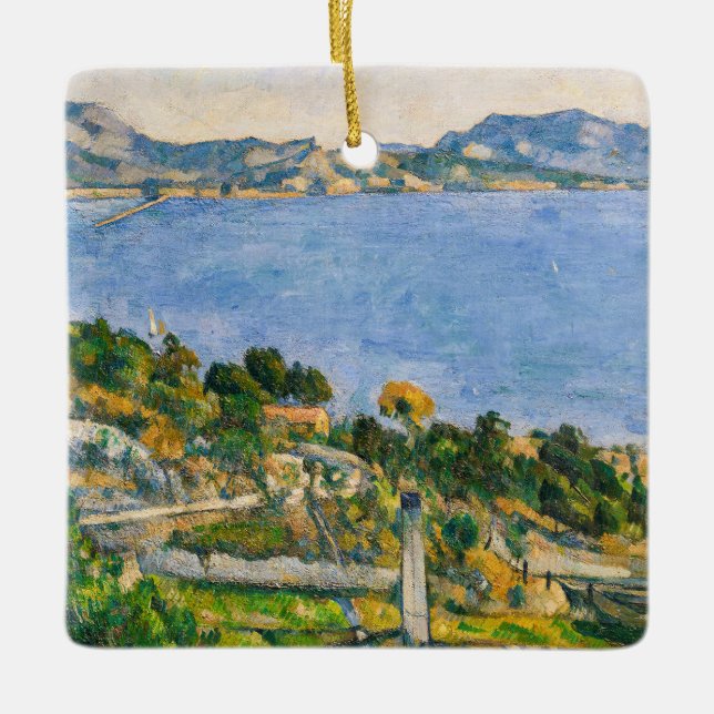 Paul Cezanne - Golf von Marseille aus Estaque gese Keramikornament (Vorderseite)