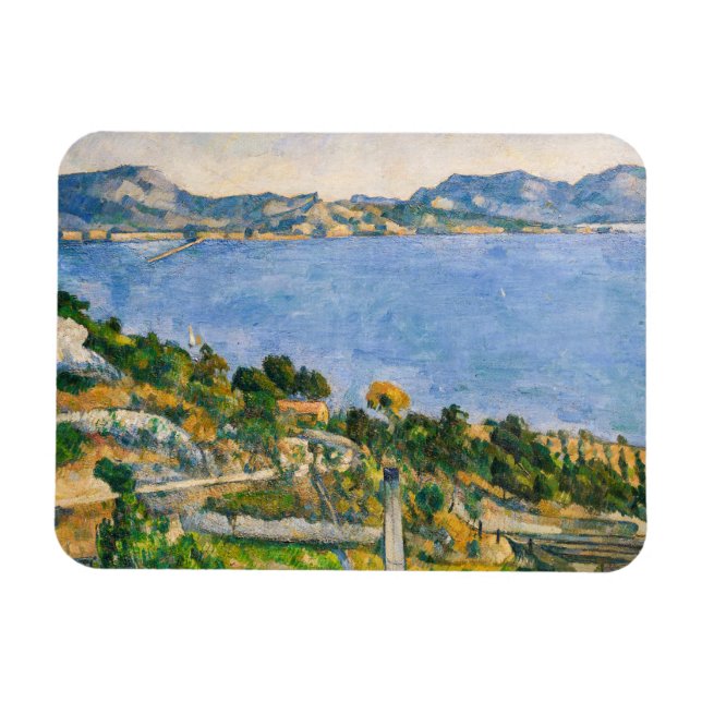 Paul Cezanne - Golf von Marseille aus Estaque gese Magnet (Horizontal)