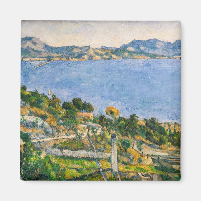 Paul Cezanne - Golf von Marseille aus Estaque gese Magnet (Vorne)