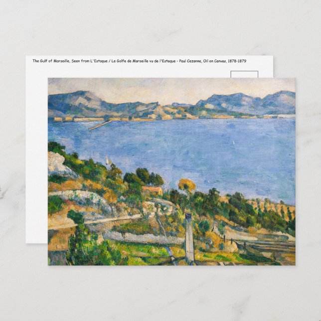 Paul Cezanne - Golf von Marseille aus Estaque gese Postkarte (Vorne/Hinten)
