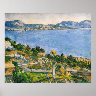 Paul Cezanne - Golf von Marseille von Estaque aus Poster