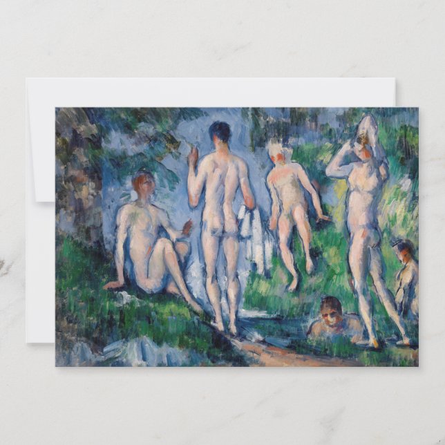 Paul Cezanne - Gruppe der Bathers Dankeskarte (Vorderseite)