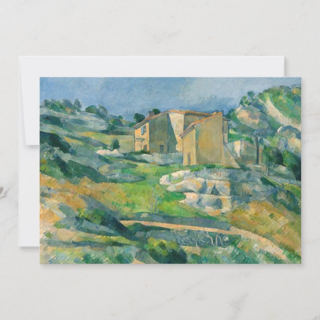 Paul Cezanne - Häuser in Provence, Riaux Valley Einladung (Vorderseite)