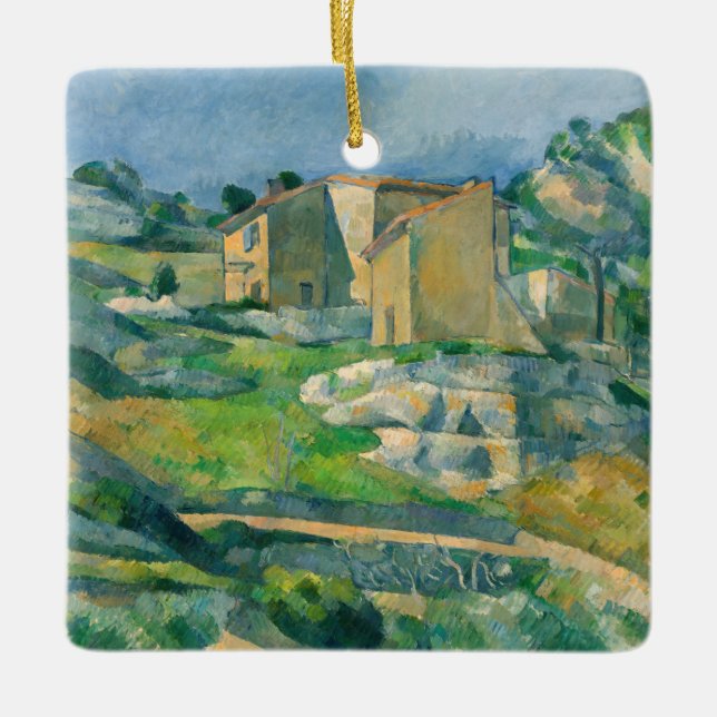 Paul Cezanne - Häuser in Provence, Riaux Valley Keramikornament (Vorderseite)
