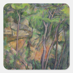 Paul Cezanne Im Park des Schlosses Noir, c.1896 Quadratischer Aufkleber