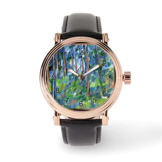 Paul Cezanne: Im Wald, Gemälde von Cezanne Armbanduhr (Vorderseite)
