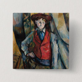 Paul Cezanne - Junge im Roten Westen Button
