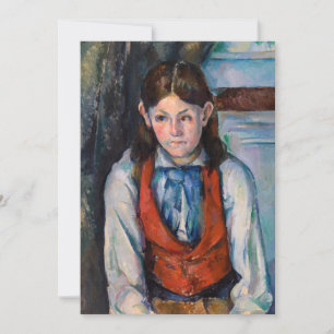 Paul Cezanne - Junge im Roten Westen Dankeskarte