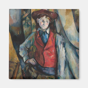Paul Cezanne - Junge im Roten Westen Magnet