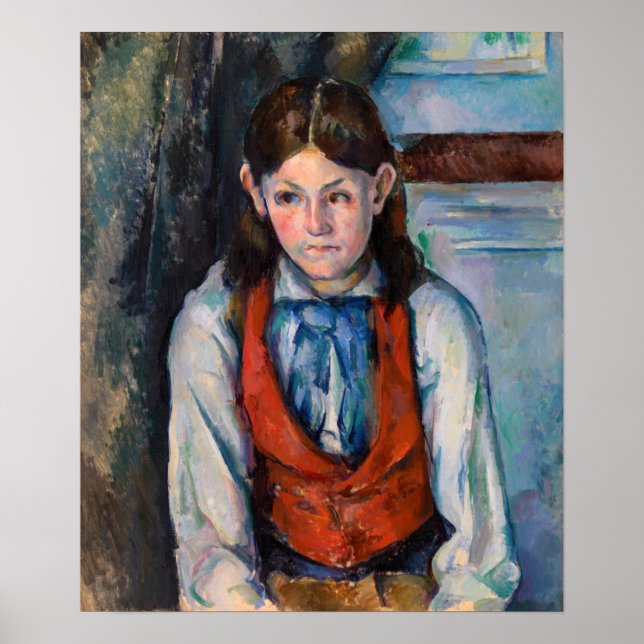 Paul Cezanne - Junge im Roten Westen Poster (Vorne)