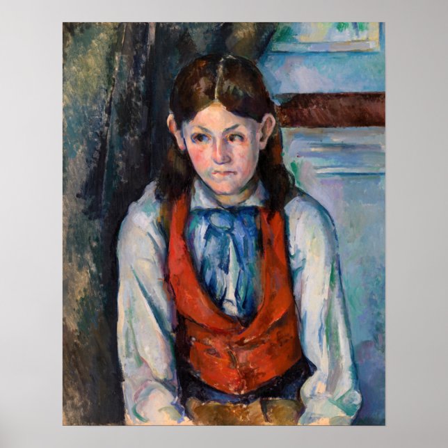 Paul Cezanne - Junge im Roten Westen Poster (Vorne)