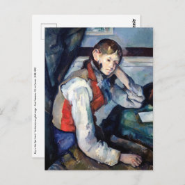 Paul Cezanne - Junge im Roten Westen Postkarte