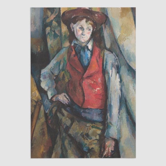Paul Cezanne - Junge im Roten Westen Seidenpapier (Von Creator hochgeladen)