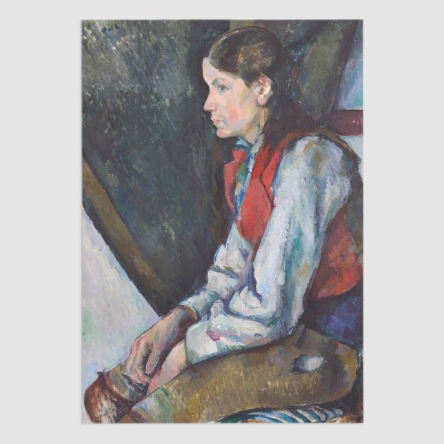 Paul Cezanne - Junge im Roten Westen Seidenpapier (Von Creator hochgeladen)