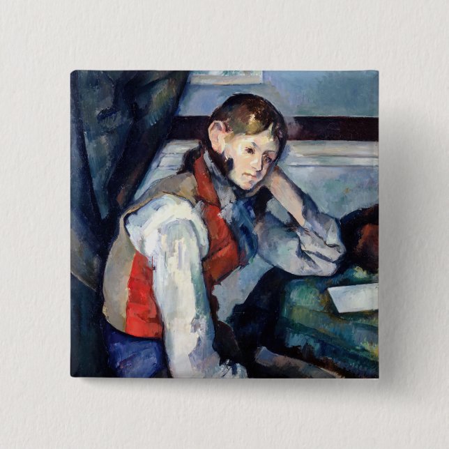 Paul Cezanne - Junge mit roter Weste Button (Vorderseite)