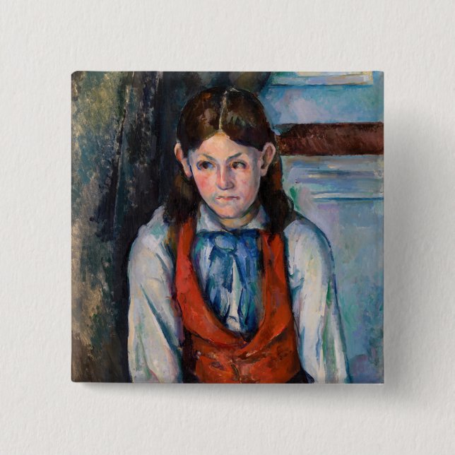 Paul Cezanne - Junge mit roter Weste Button (Vorderseite)