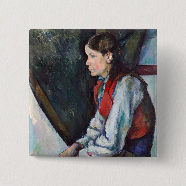 Paul Cezanne - Junge mit roter Weste Button (Vorderseite)