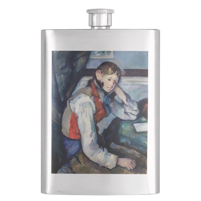 Paul Cezanne - Junge mit roter Weste Flachmann (Vorderseite)