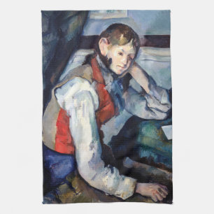 Paul Cezanne - Junge mit roter Weste Geschirrtuch
