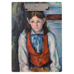 Paul Cezanne - Junge mit roter Weste Klemmbrett
