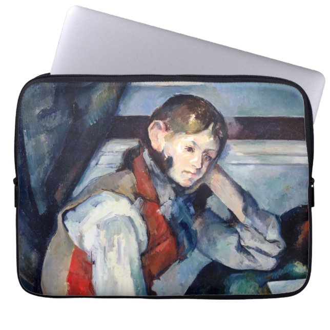 Paul Cezanne - Junge mit roter Weste Laptopschutzhülle (Vorderseite)