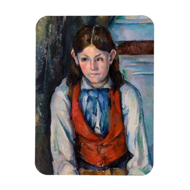 Paul Cezanne - Junge mit roter Weste Magnet (Vertikal)