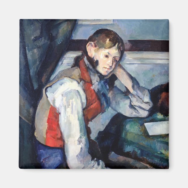 Paul Cezanne - Junge mit roter Weste Magnet (Vorne)