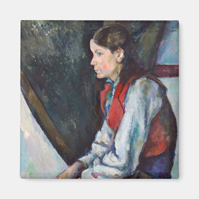 Paul Cezanne - Junge mit roter Weste Magnet (Vorne)