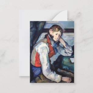 Paul Cezanne - Junge mit roter Weste Mitteilungskarte