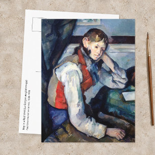 Paul Cezanne - Junge mit roter Weste Postkarte