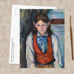 Paul Cezanne - Junge mit roter Weste Postkarte