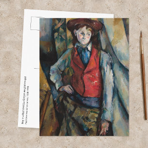 Paul Cezanne - Junge mit roter Weste Postkarte