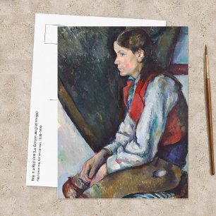 Paul Cezanne - Junge mit roter Weste Postkarte