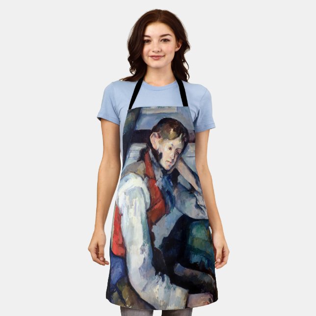 Paul Cezanne - Junge mit roter Weste Schürze (Getragen)