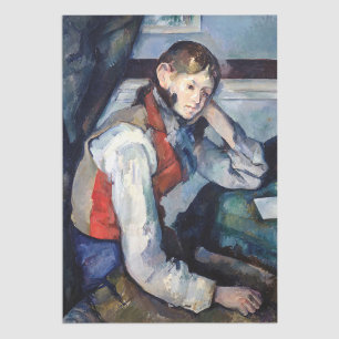 Paul Cezanne - Junge mit roter Weste Seidenpapier