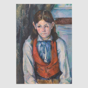 Paul Cezanne - Junge mit roter Weste Seidenpapier