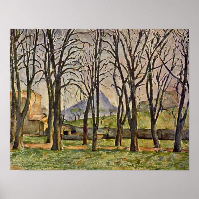 Paul Cezanne - Kastanienbäume (Jas de Bouffan) Poster (Vorne)