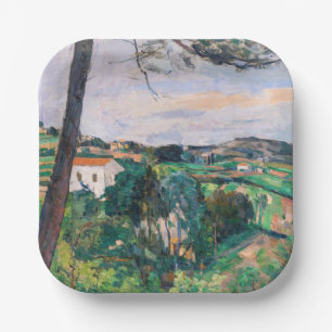 Paul Cezanne - Kiefernbaum in Estaque Pappteller