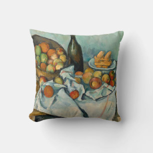 Paul Cezanne Korb mit Äpfeln Vintage Stilleben Kissen