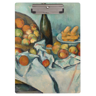 Paul Cezanne Korb mit Äpfeln Vintage Stilleben Klemmbrett