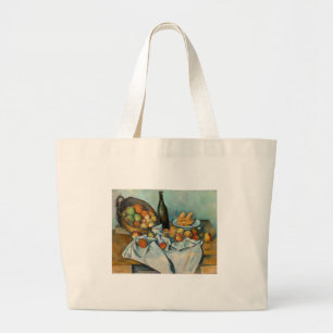 Paul Cezanne Korb mit Äpfeln Vintage Stillleben Jumbo Stoffbeutel